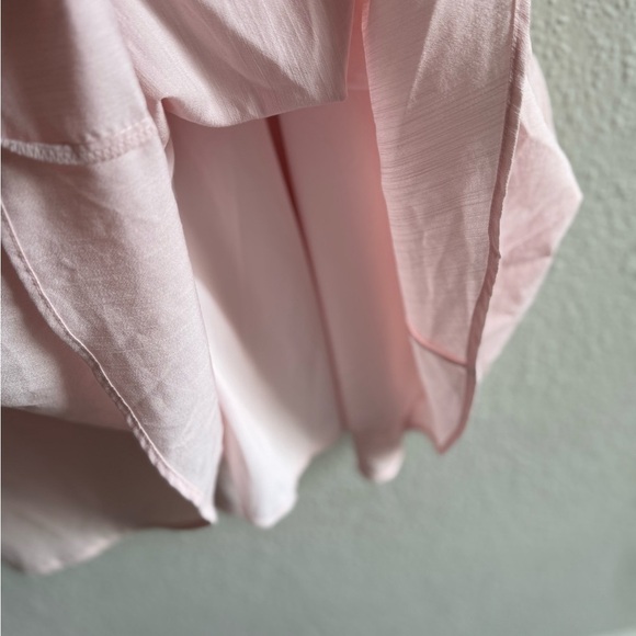 Women Dress Blue Rain Francesca’s Light Pink Textured Top Size 1X - Picture 5 of 13